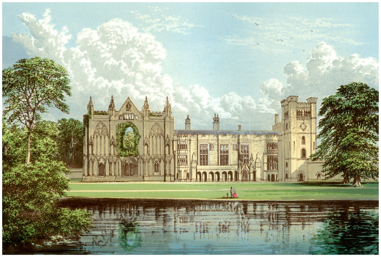 Newstead Abbey, Nottinghamshire, casa da família Webb, c1880 de Unbekannt