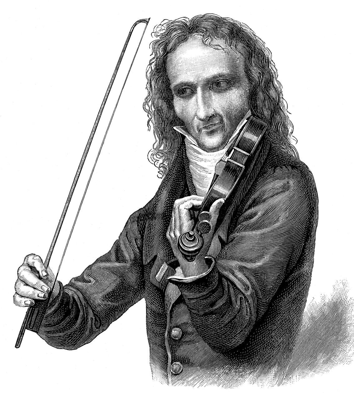 Niccolò Paganini, violinista italiano, violista e compositor, década de 1830. de Unbekannt