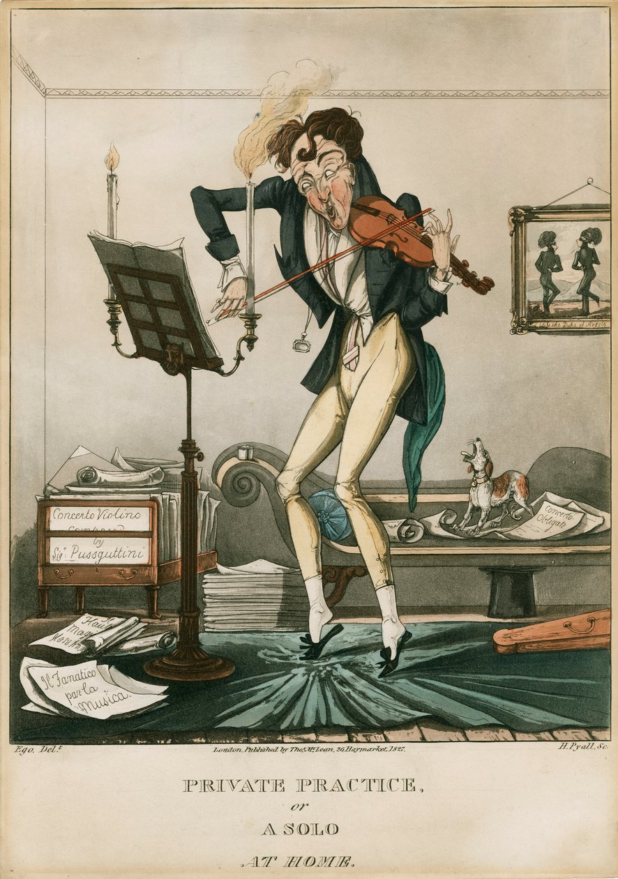 Niccolo Paganini - caricaturas de Unbekannt
