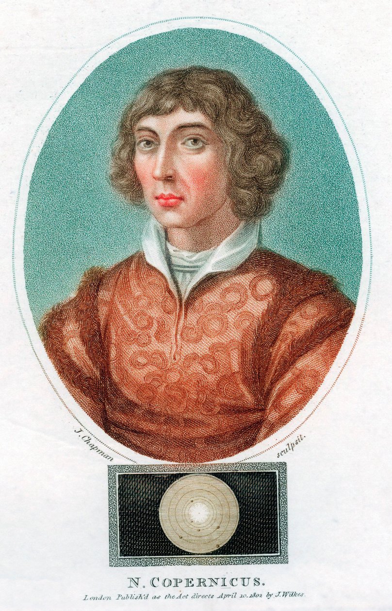 Nicolas Copernicus, astrônomo polonês, 1802 de Unbekannt