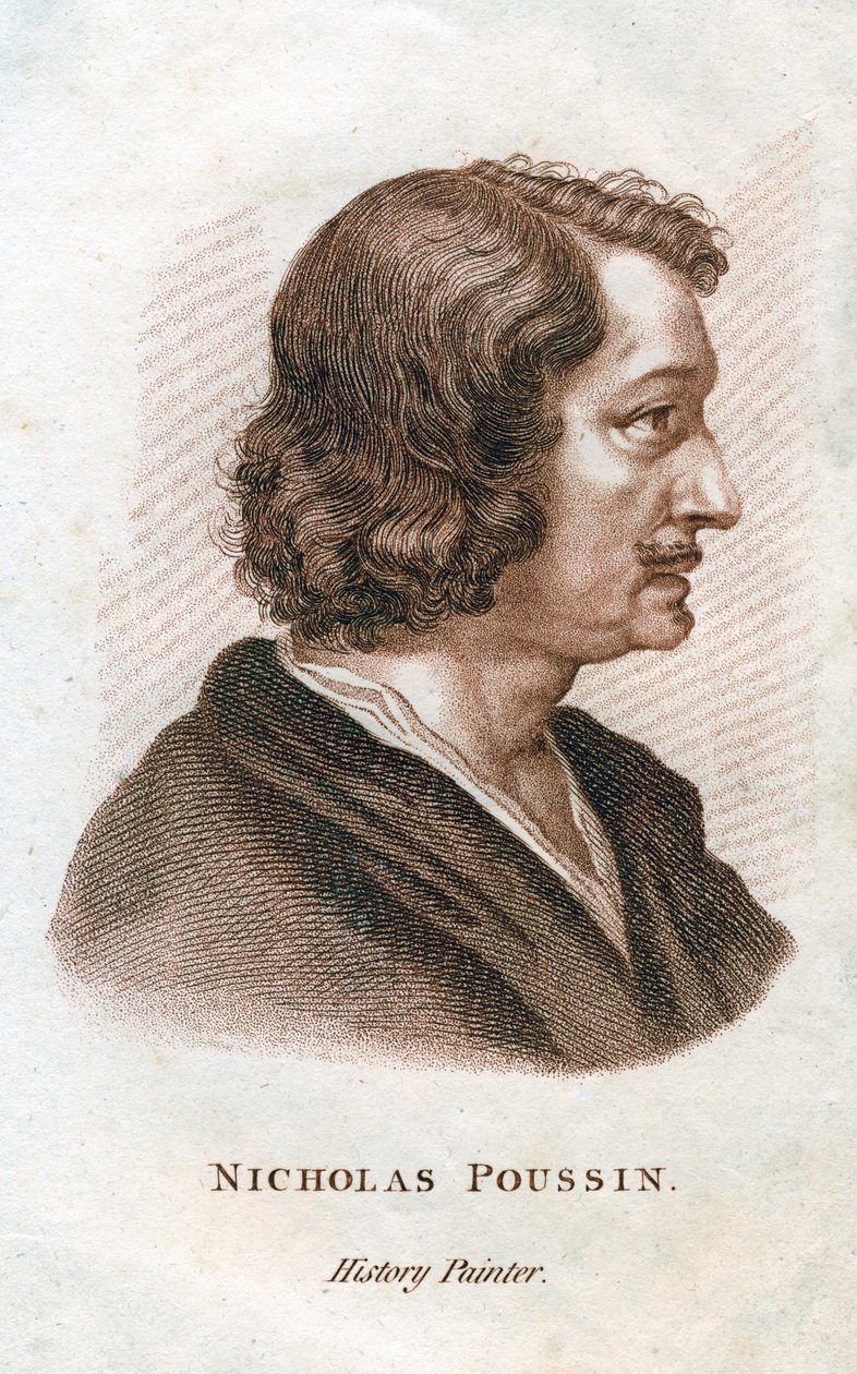 Nicolas Poussin, pintor clássico francês, século c19 de Unbekannt