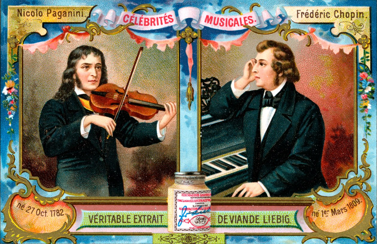 Nicolo Paganini e Frederic Chopin, c1900 de Unbekannt