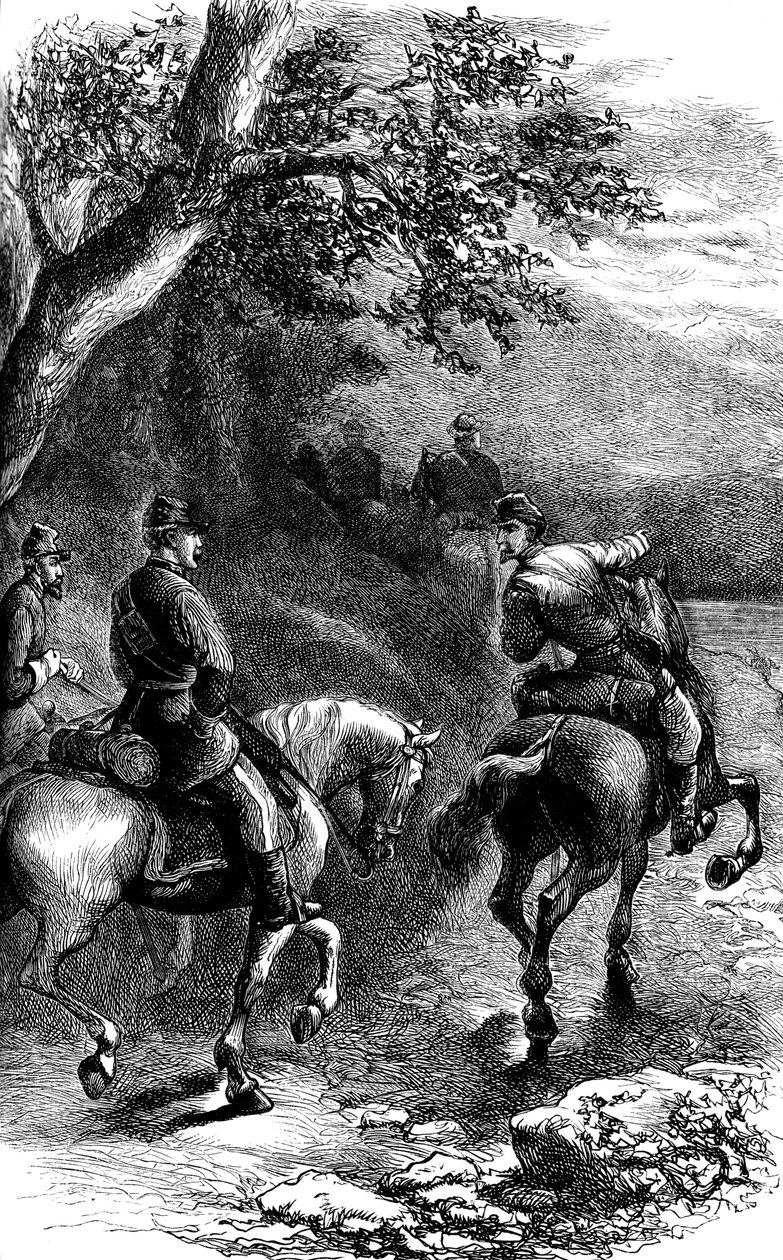 Marcha noturna em Harpers Ferry, Virgínia, c1861 c1880 de Unbekannt
