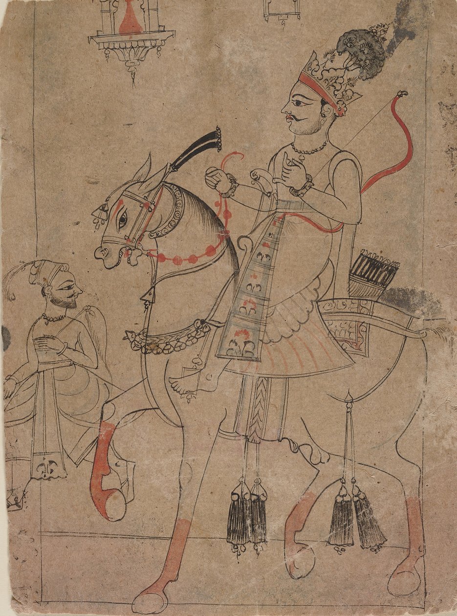 Nobre a Cavalo, meados do século XVIII. de Unbekannt