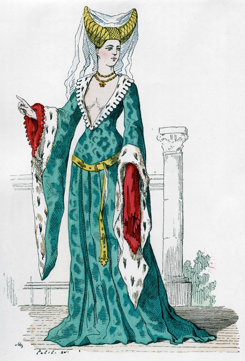Nobre mulher da época de Carlos VI da França, 1380 1882-1884 de Unbekannt