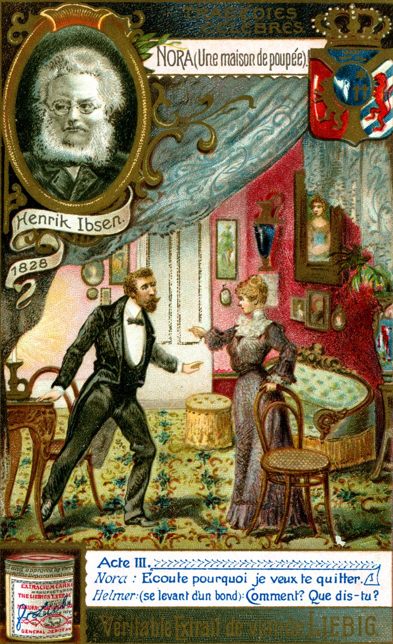 Casa de bonecas Nora A por Henrik Ibsen, c1900 de Unbekannt