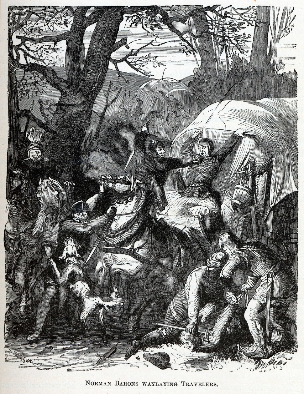Norman Barons Waylaying Travelers, 1882 de Unbekannt