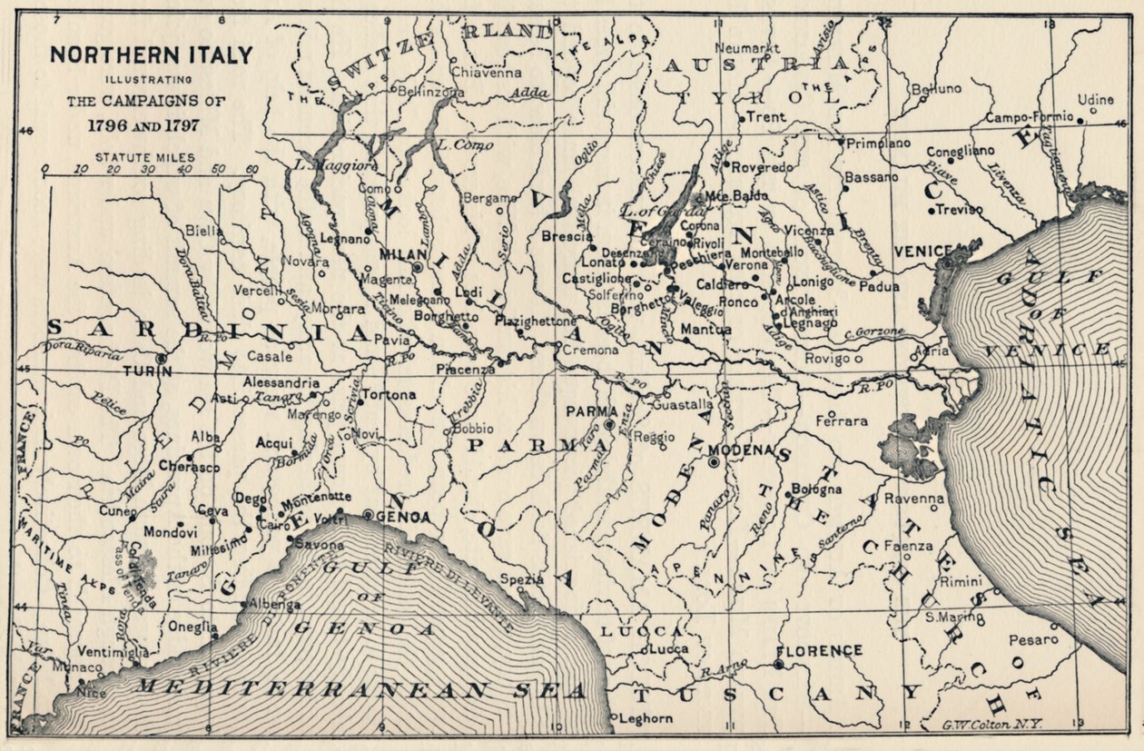 Norte da Itália - ilustrando as campanhas de 1796 e 1797, 1896 de Unbekannt