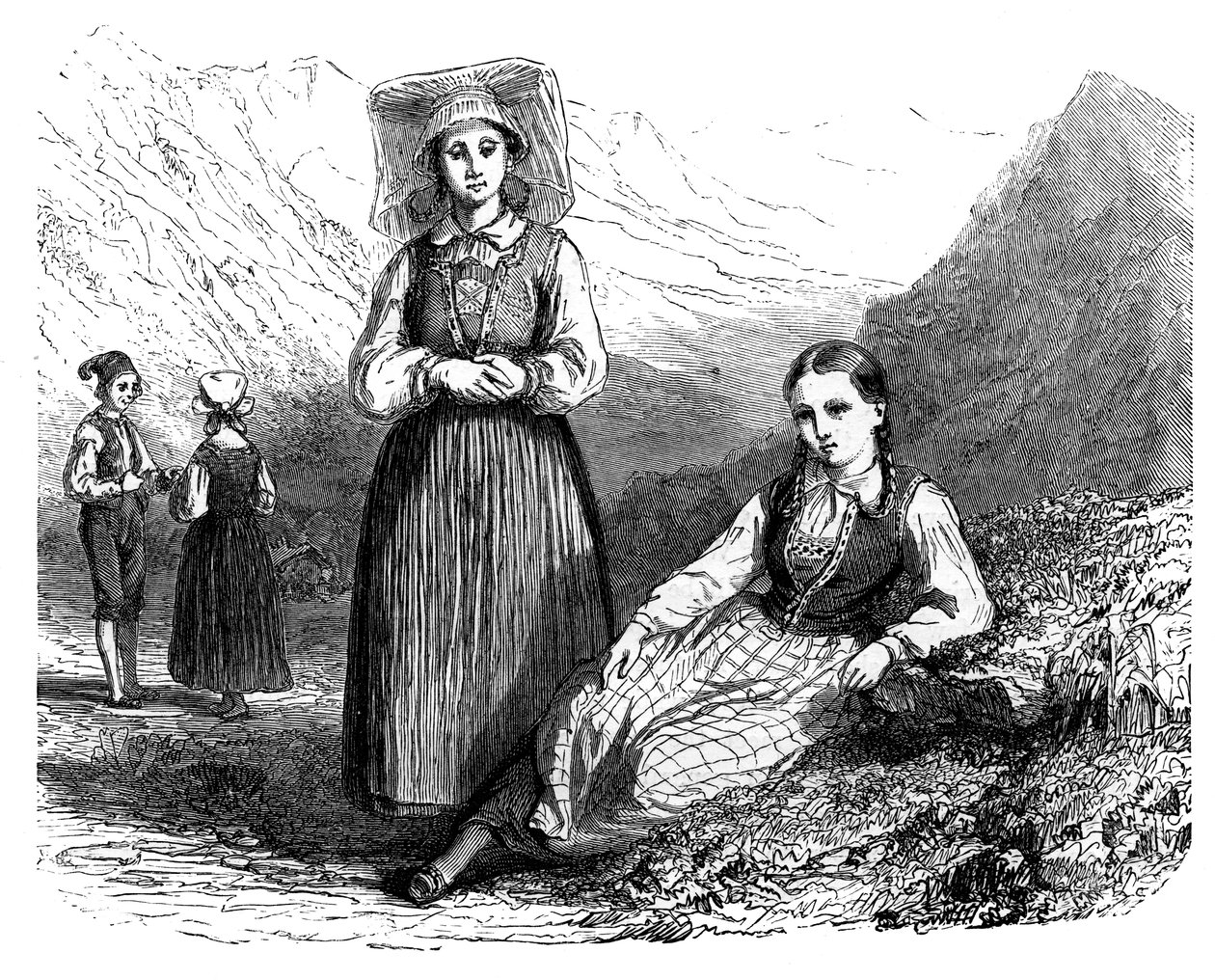 Noruegueses do Lovardalsskard, c1890 de Unbekannt