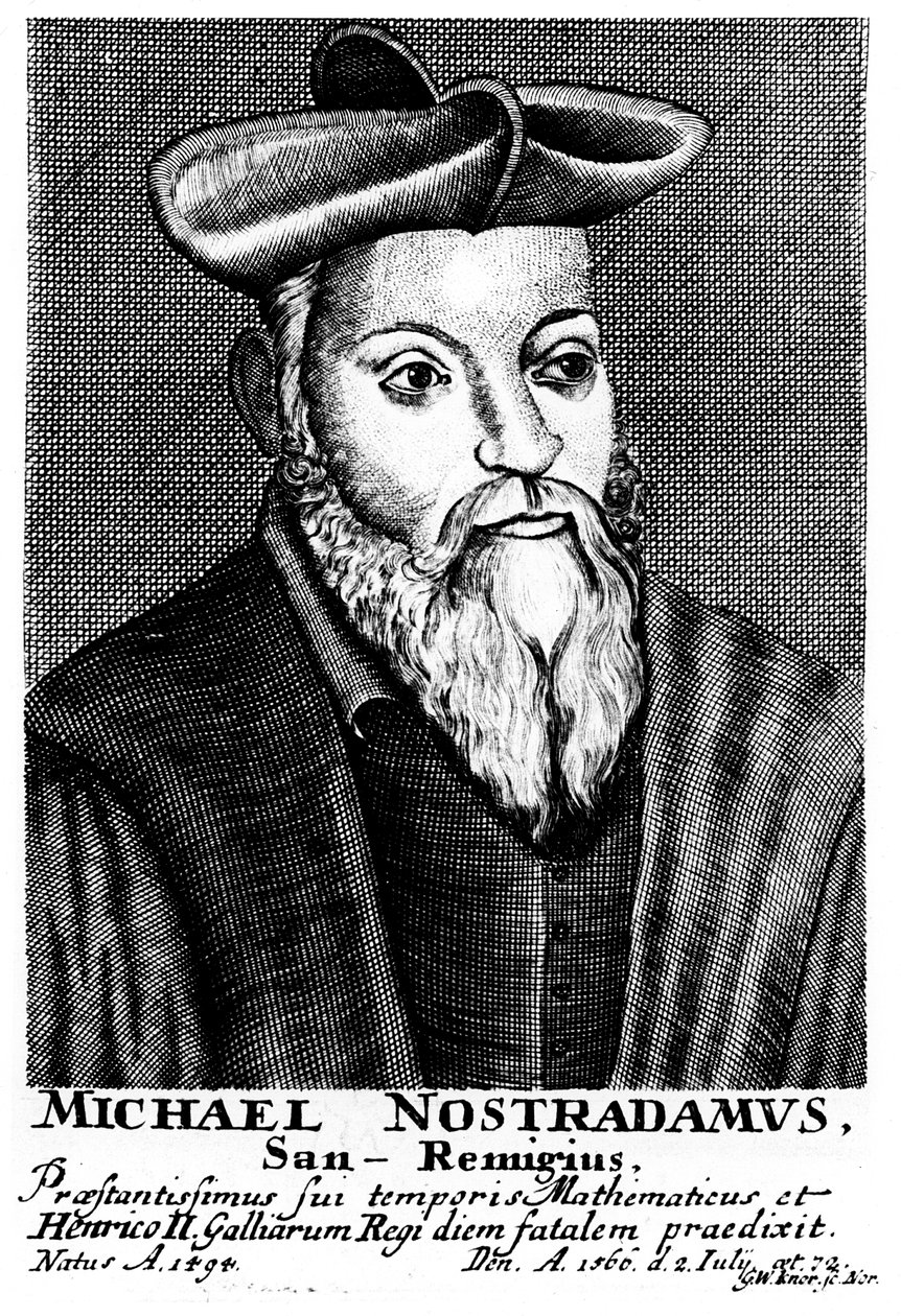 Nostradamus, médico e astrólogo francês do século XVI, 1725 de Unbekannt