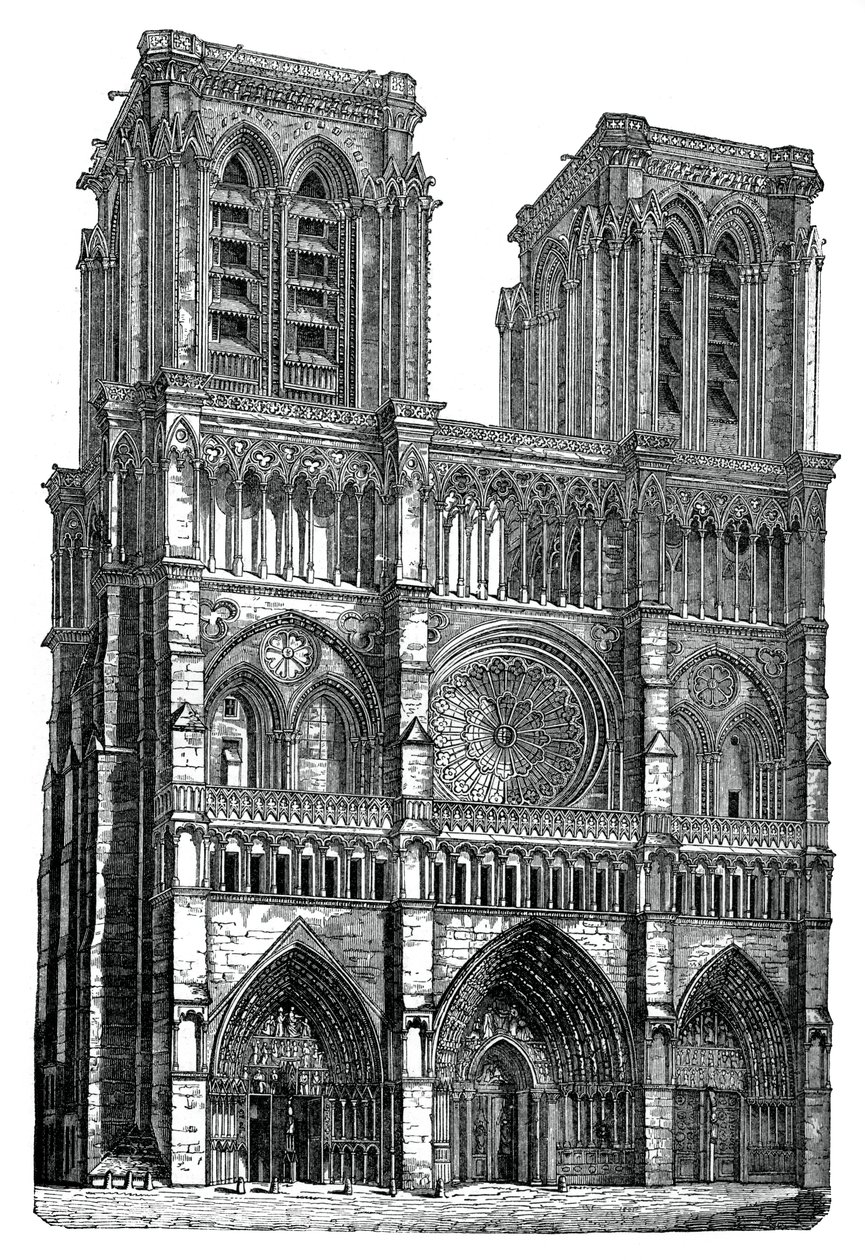 Notre Dame, Paris, 1870 de Unbekannt