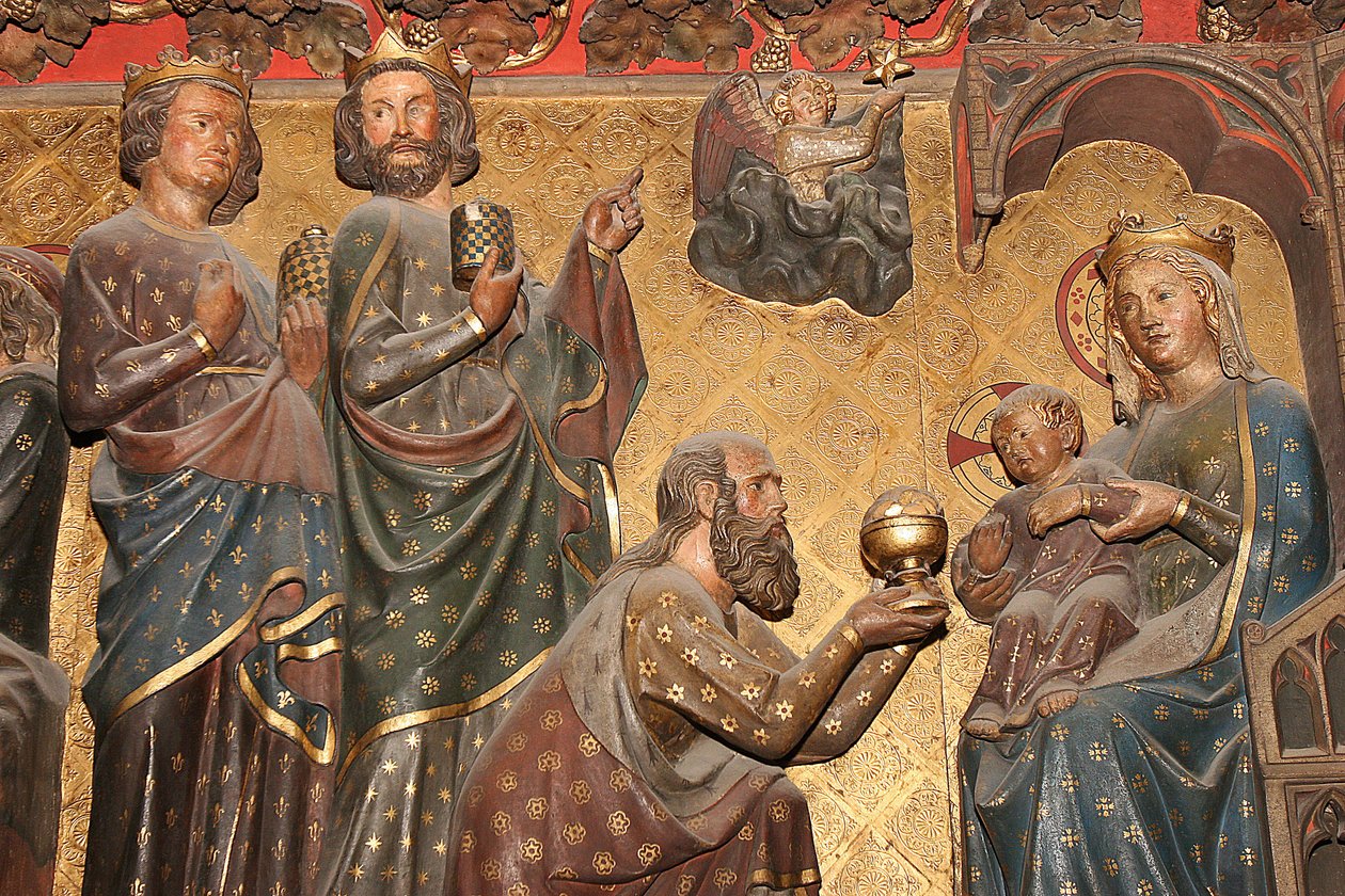 Escultura da catedral de Notre Dame de Paris : Epifania, Paris, França de Unbekannt