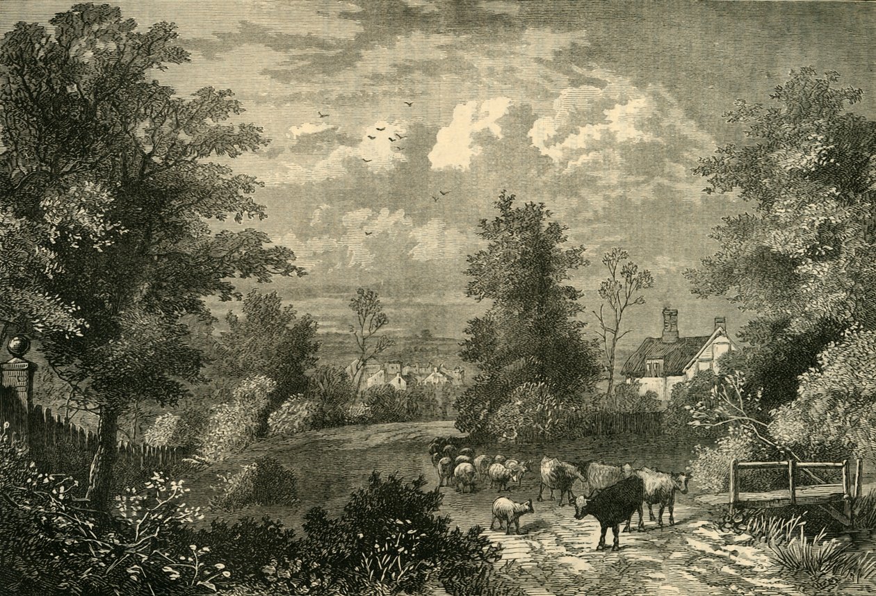 Notting Hill em 1750, c1876. de Unbekannt