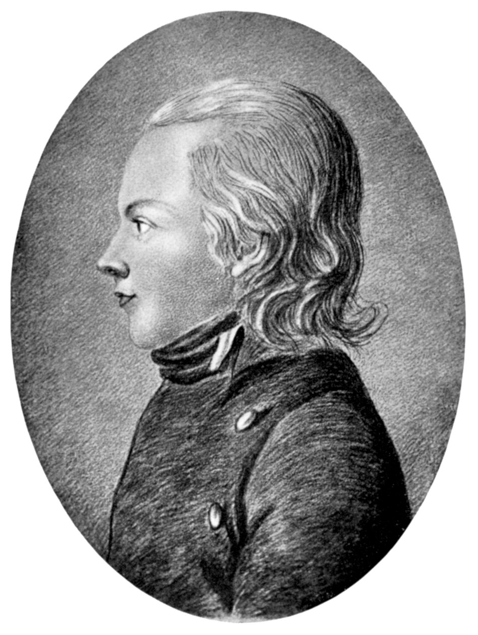 Novalis Friedrich von Hardenberg, poeta e romancista romântico alemão, c1800 de Unbekannt