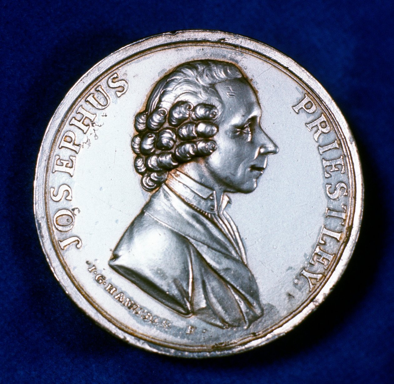Anverso da medalha comemorativa de Joseph Priestley 1733-1804, 1803 de Unbekannt