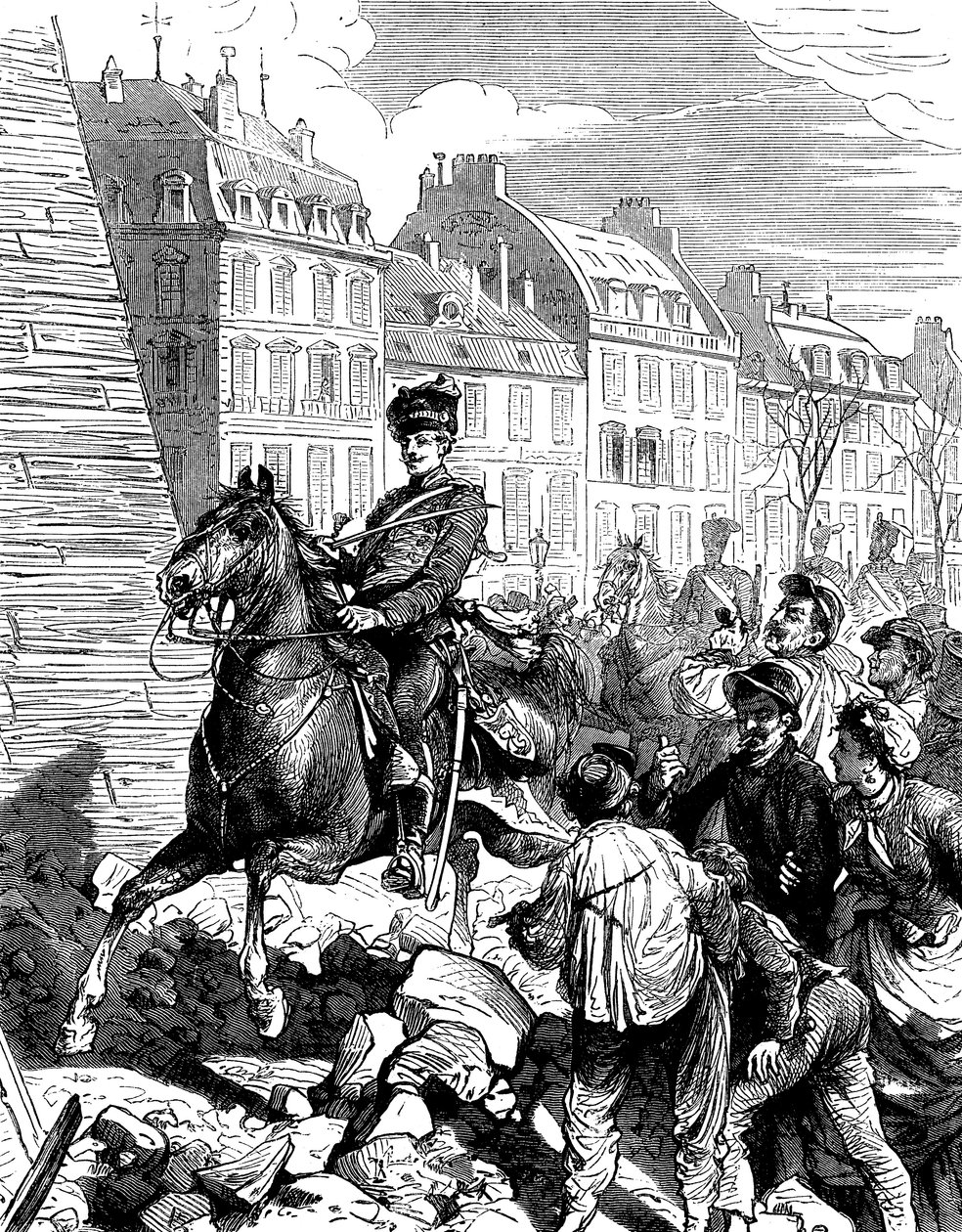 Ocupação de Paris pelos alemães após a Guerra Franco-Prussiana, fevereiro de 1871 c1880 de Unbekannt