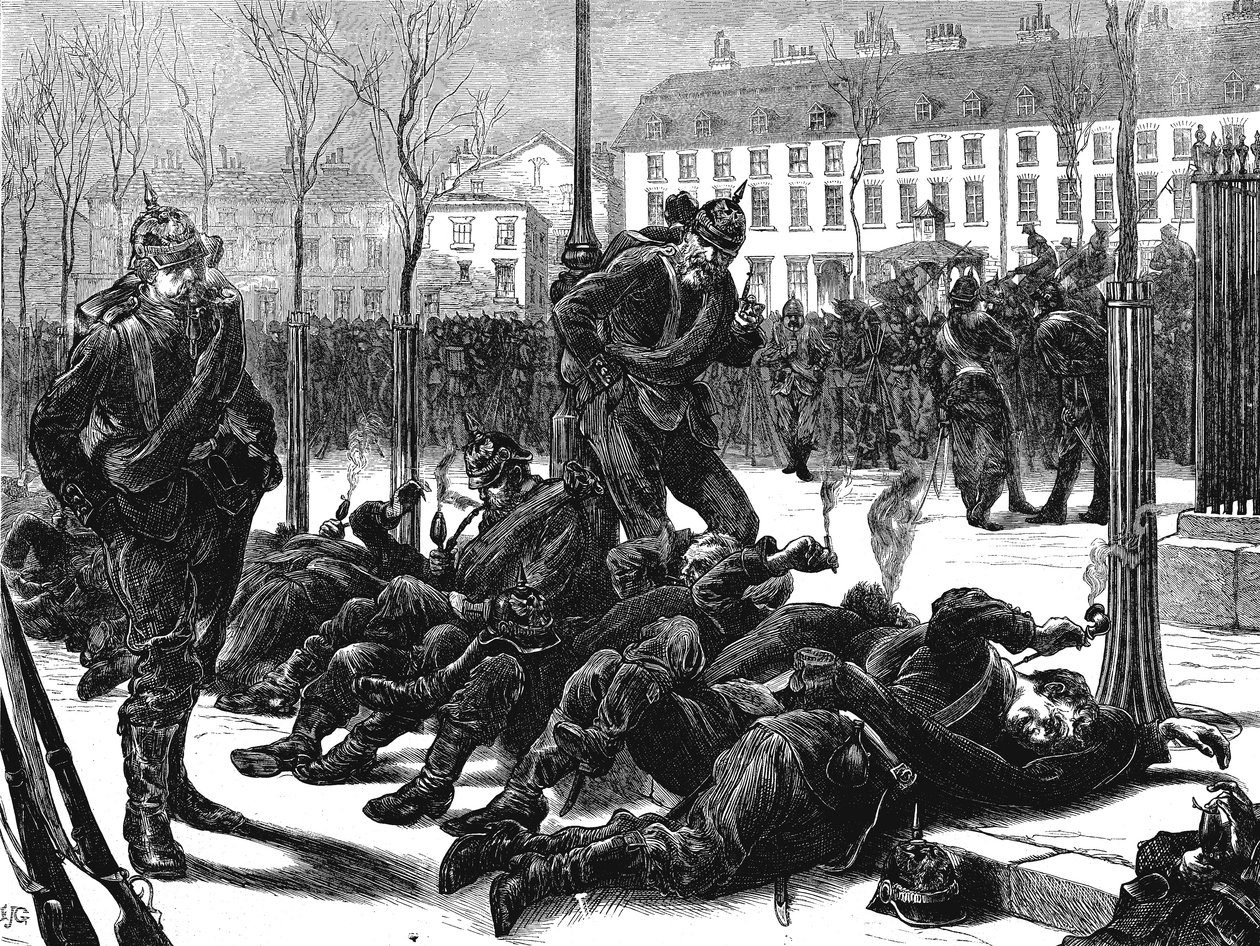 Ocupação de Paris pelos alemães após a Guerra Franco-Prussiana, março de 1871 de Unbekannt