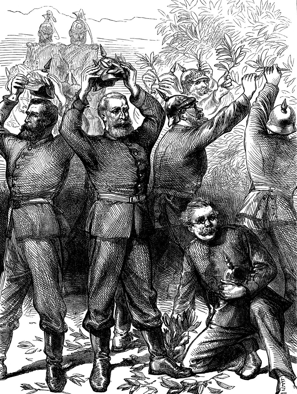 Ocupação de Paris pelos alemães após a Guerra Franco-Prussiana, março de 1871 c1880 de Unbekannt