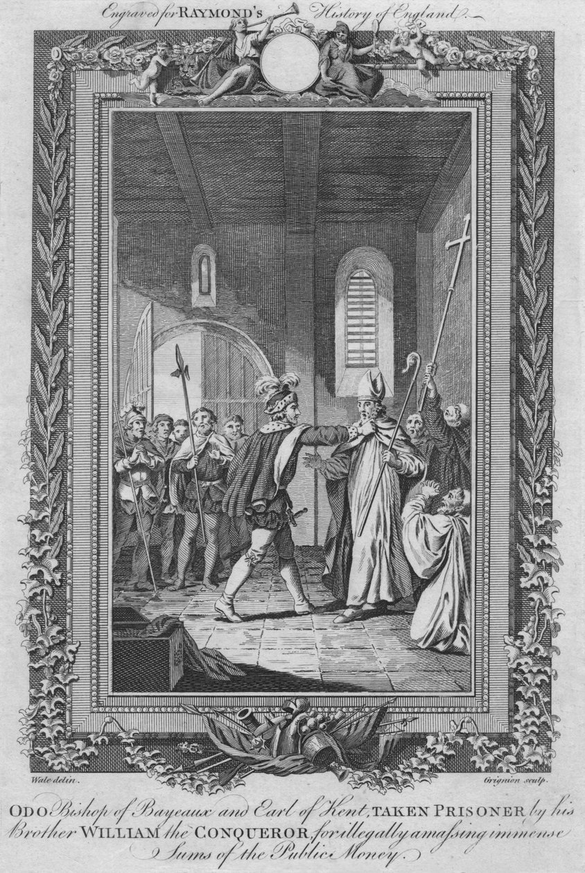 Odo Bispo de Bayeaux, Conde de Kent, Prisioneiro Tomado por seu Irmão Guilherme, o Conquistador, c1787 de Unbekannt