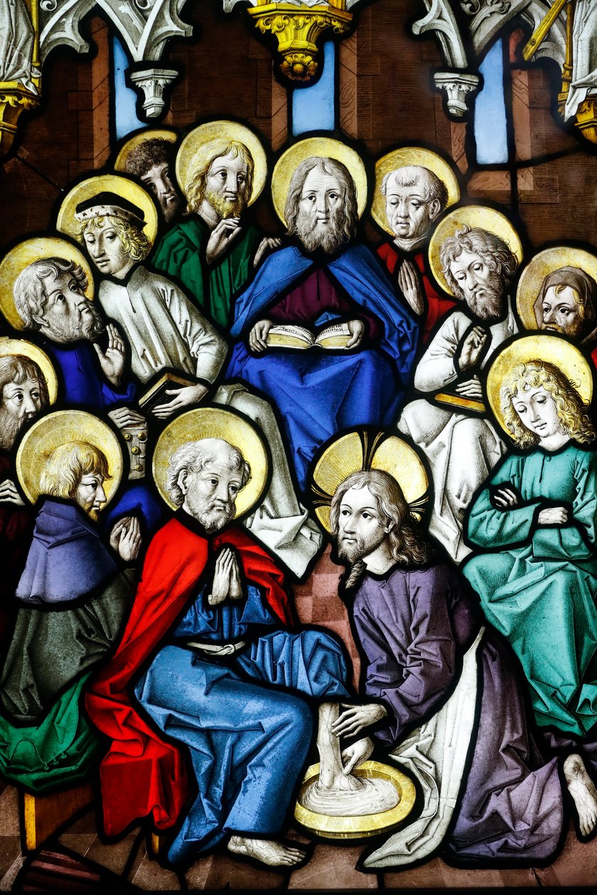 Oeuvre Notre-Dame Museum, Janela de vidro manchado, Cristo Lavando os Pés dos Apóstolos de Unbekannt