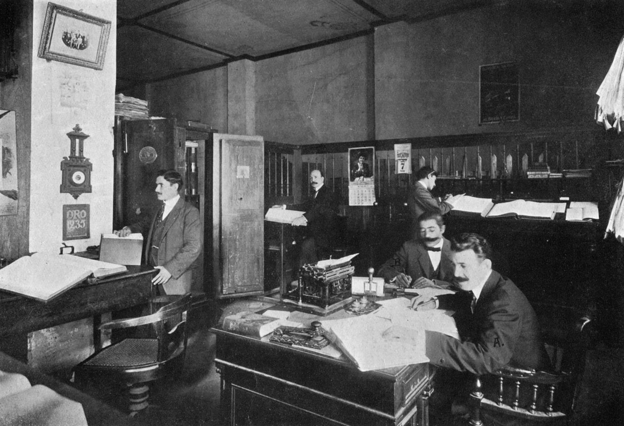 Escritórios de Perez e Sanjurio, importadores e exportadores, Assunção, Paraguai, 1911 de Unbekannt