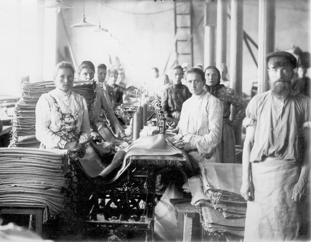 Fábrica de sacolas têxteis Okulov. Kulotino, 1905 de Unbekannt
