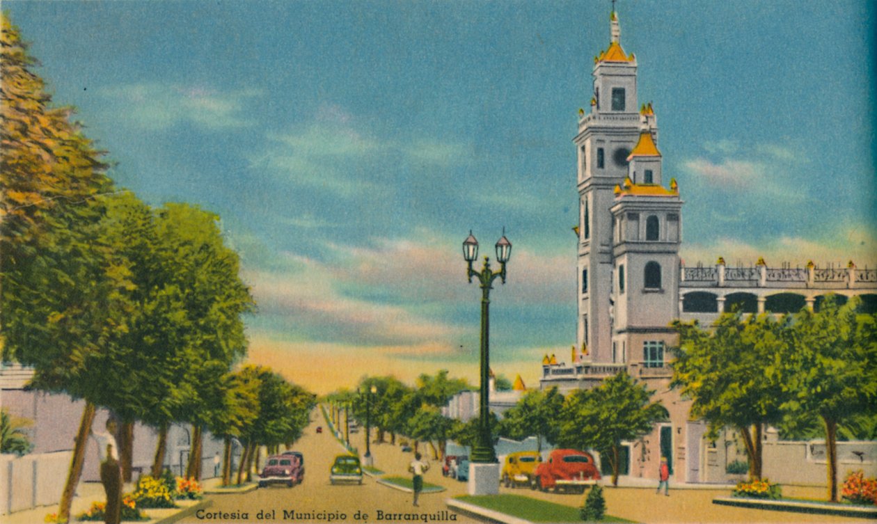 Avenida Olaya Herrera, Barranquilla, c1940s de Unbekannt