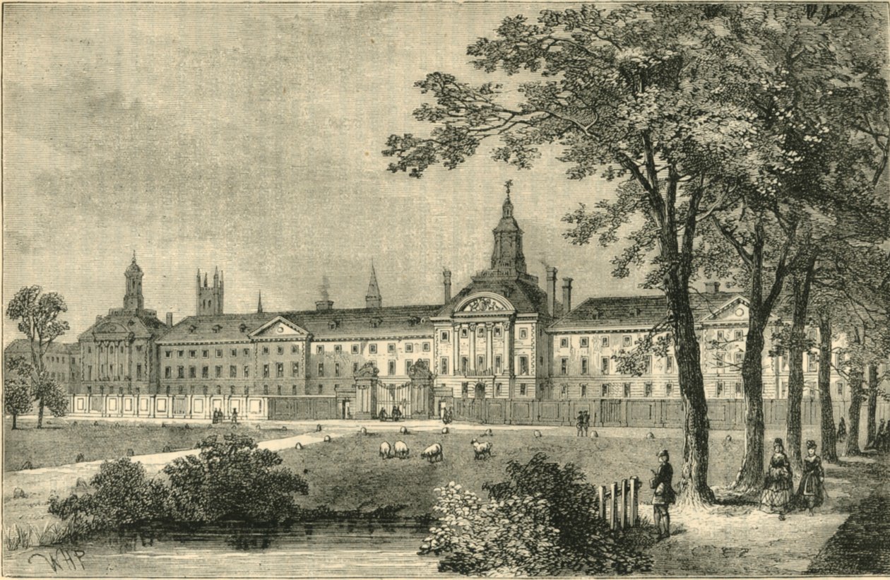 Old Bethlehem Hospital, Moorfields por volta de 1750, c1872. de Unbekannt