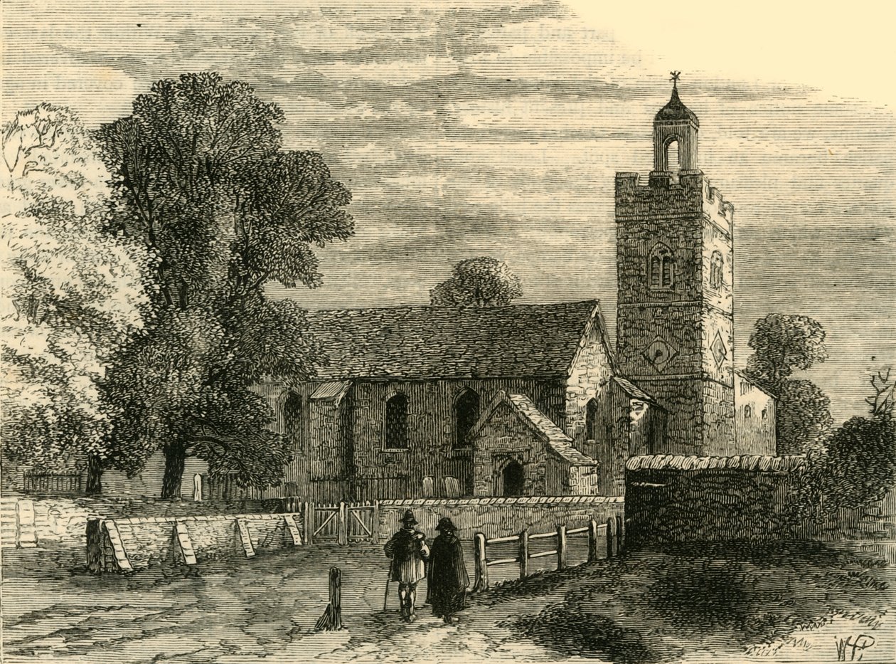 Igreja velha de Camberwell em 1750, c1878. de Unbekannt
