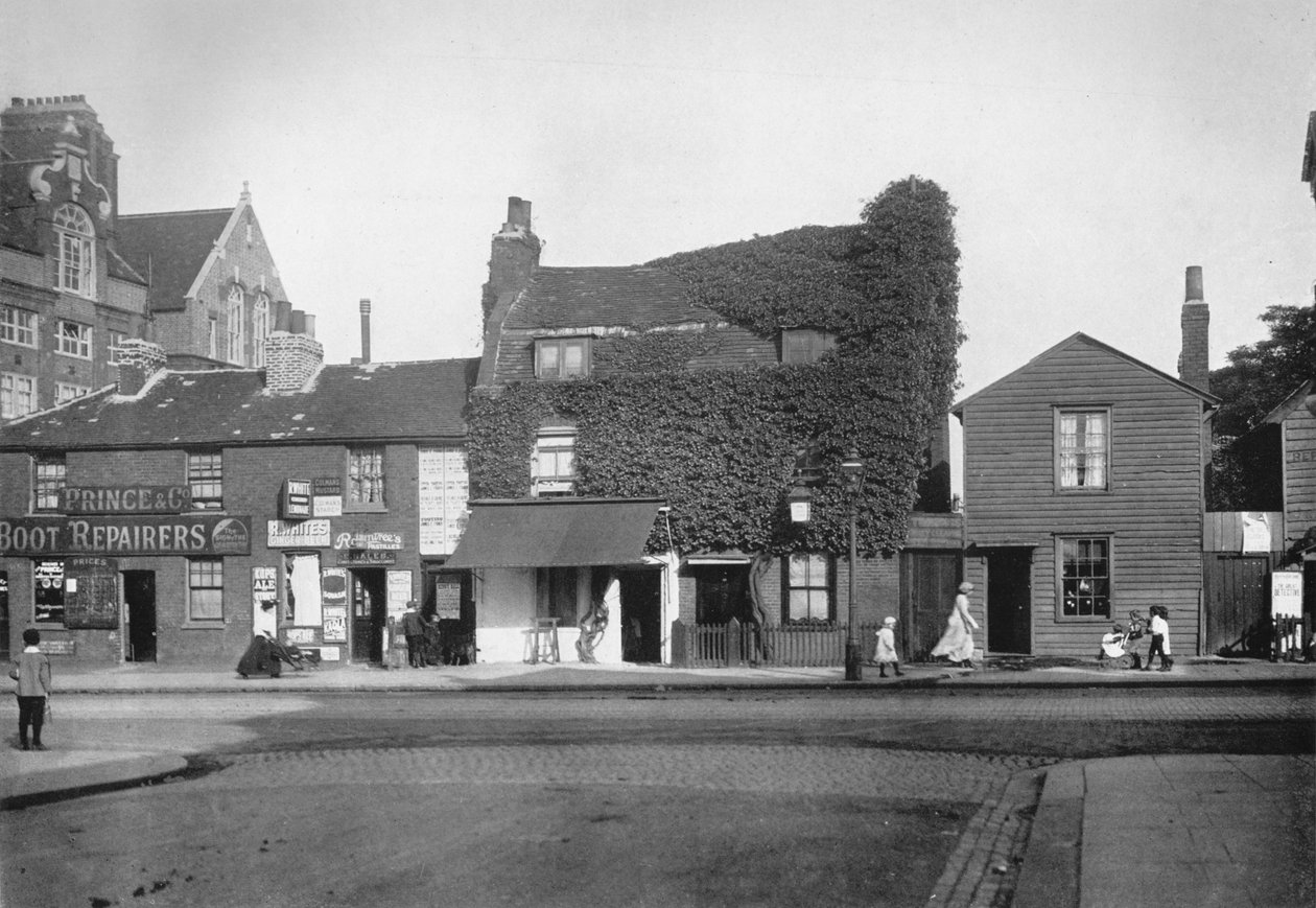 Casas antigas em Merton Road, Tooting, c1890, 1912 de Unbekannt