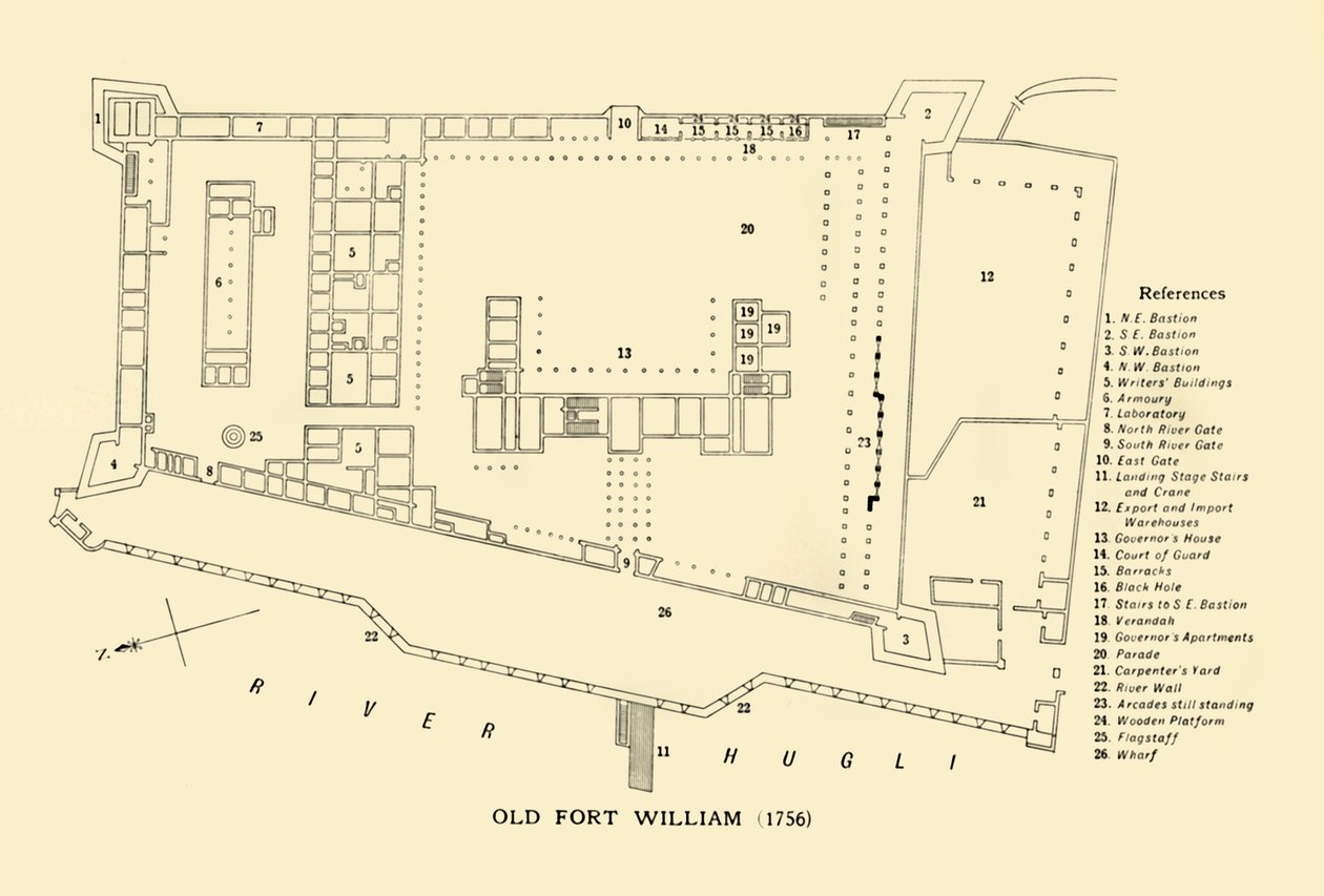 Antigo Forte William, 1756, 1925. de Unbekannt