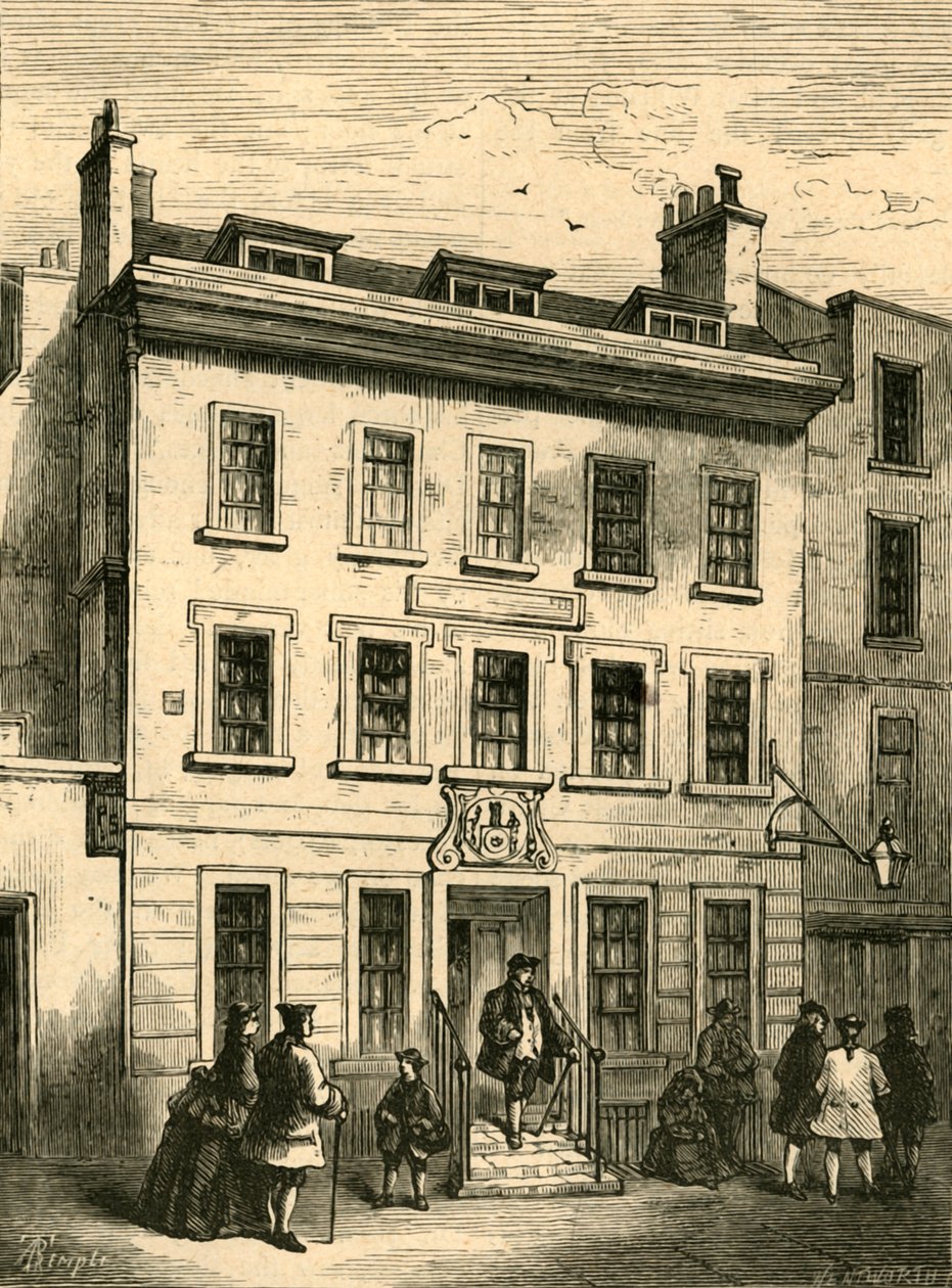 Casa velha ainda de pé no Bolt Court, 1897. de Unbekannt