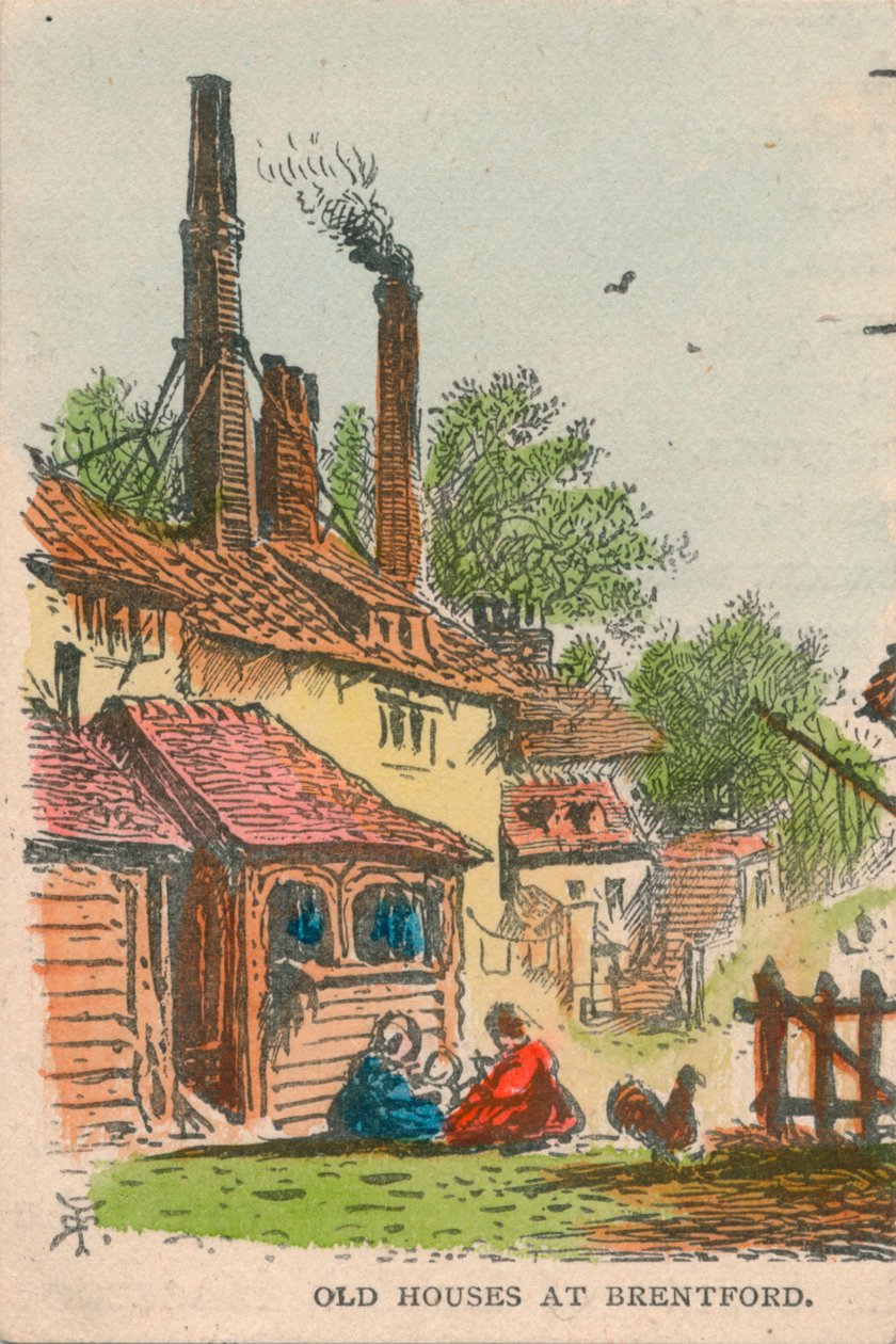 Casas antigas em Brentford, século XIX de Unbekannt