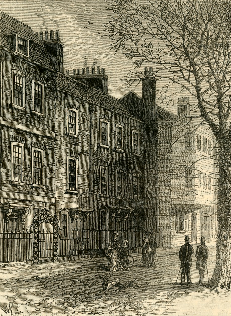Casas antigas em Church Row, c1876. de Unbekannt