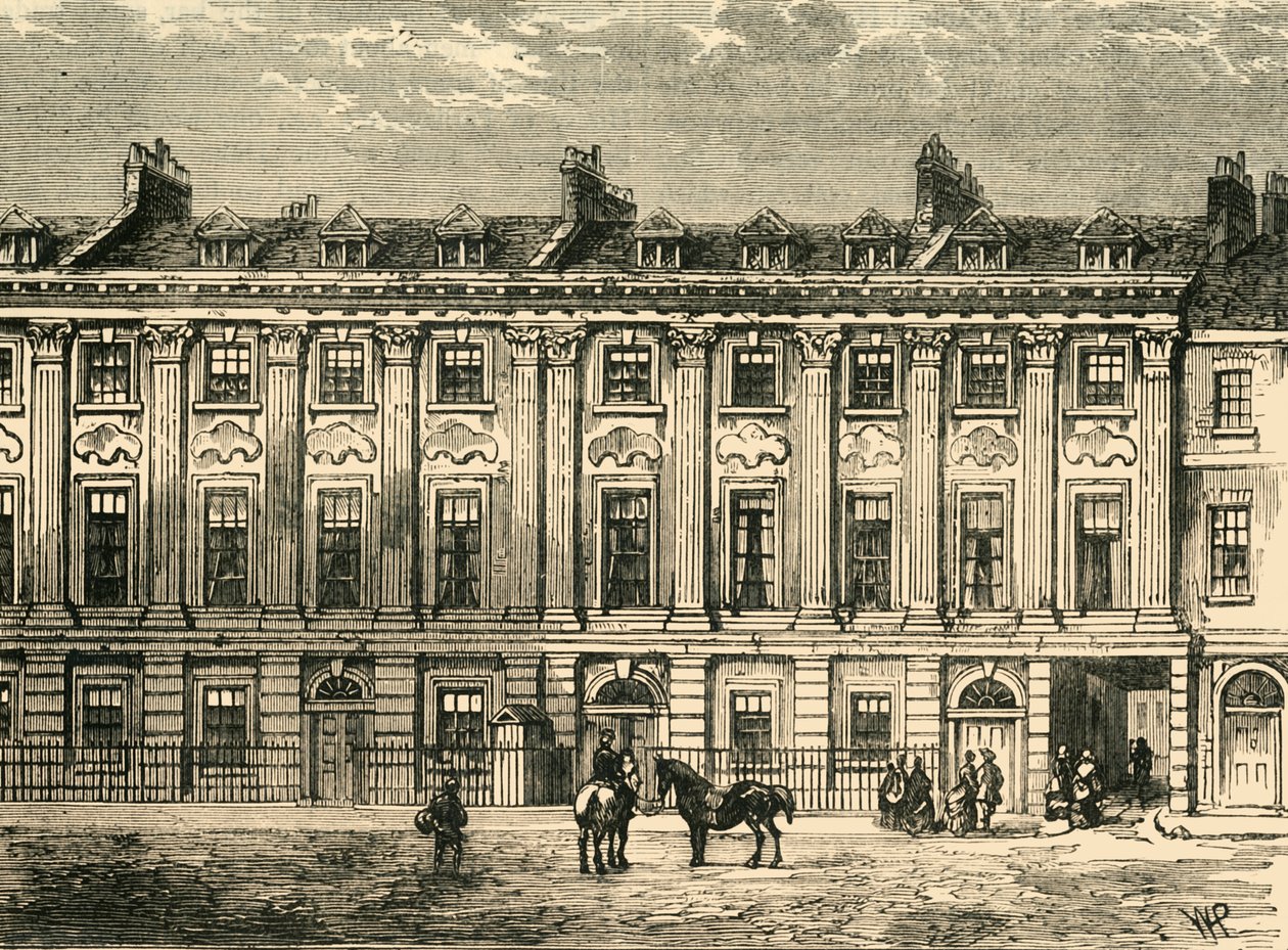 Casas antigas em Great Queen Street, South Side, 1850, 1881. de Unbekannt