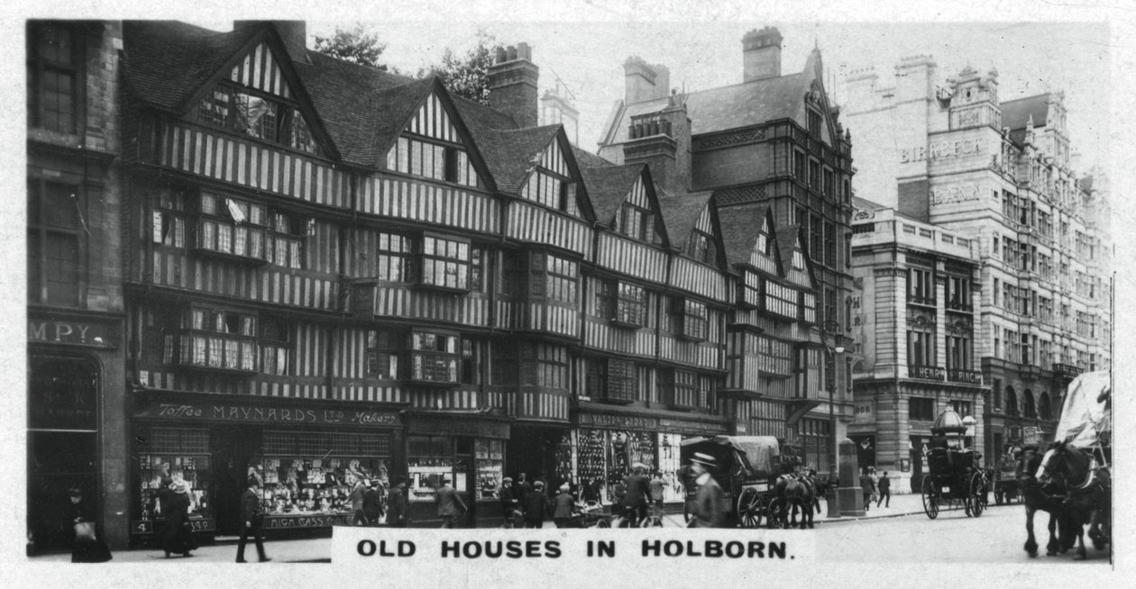 Casas antigas em Holborn, Londres, c1920s de Unbekannt