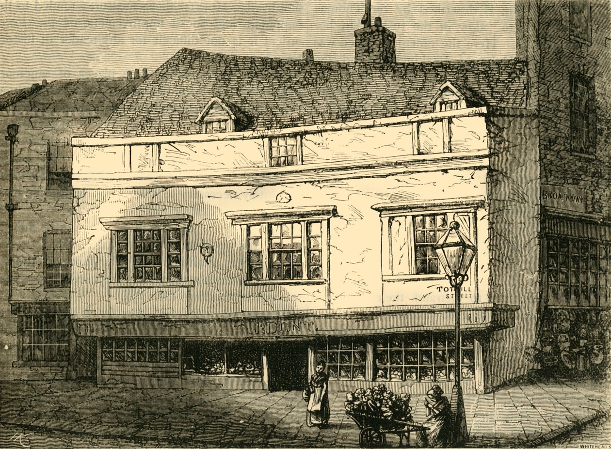 Casas antigas na rua Tothill, Westminster, 1881. de Unbekannt