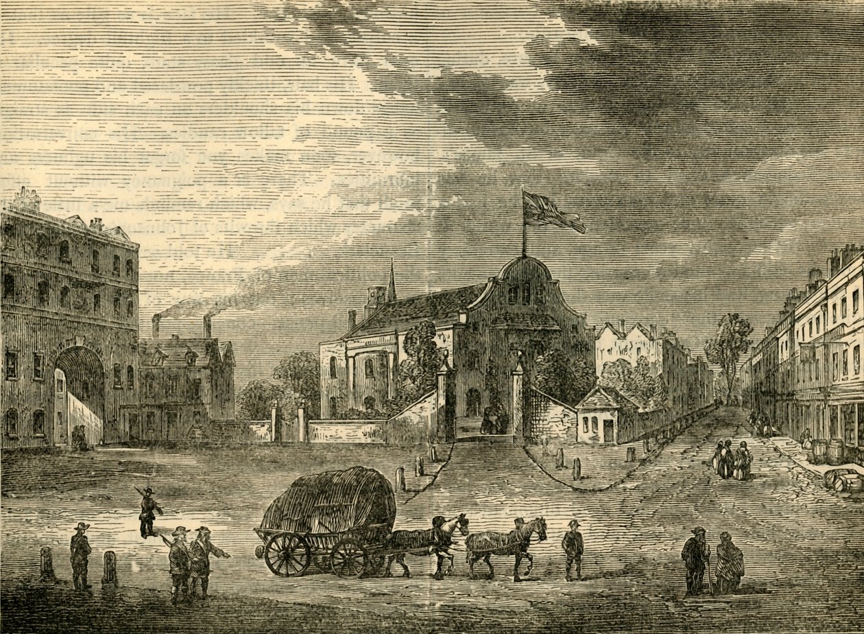 Igreja Velha de Kensington, por volta de 1750, c1876. de Unbekannt