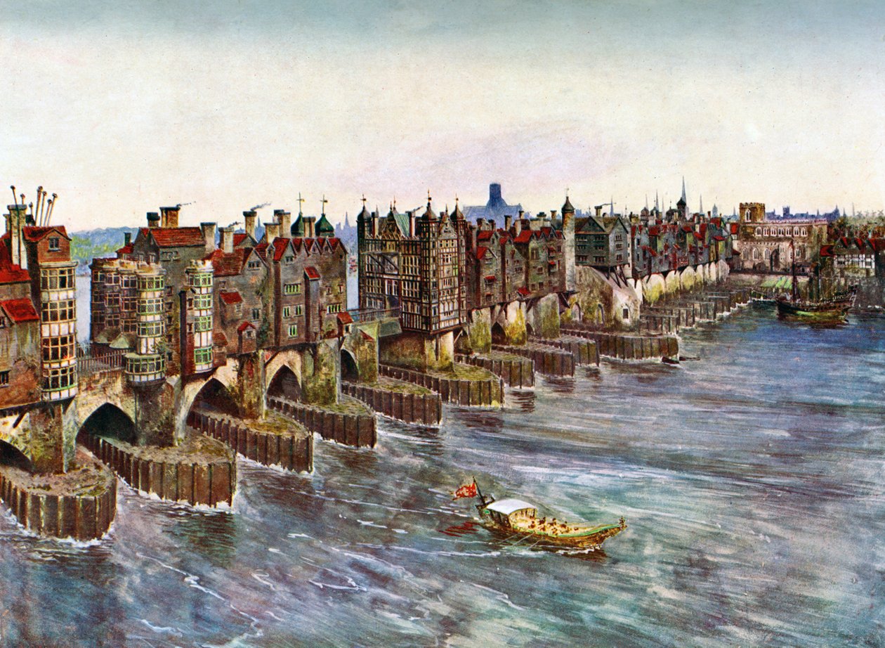 Ponte velha de Londres, cerca de 1630, c1900-1920 de Unbekannt