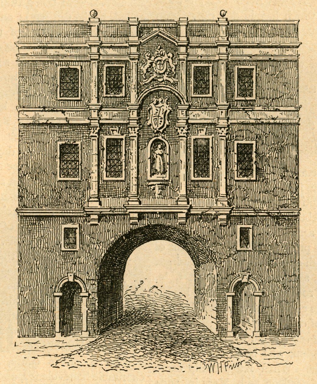 Old Lud Gate, de uma publicação publicada por volta de 1750, 1897. de Unbekannt