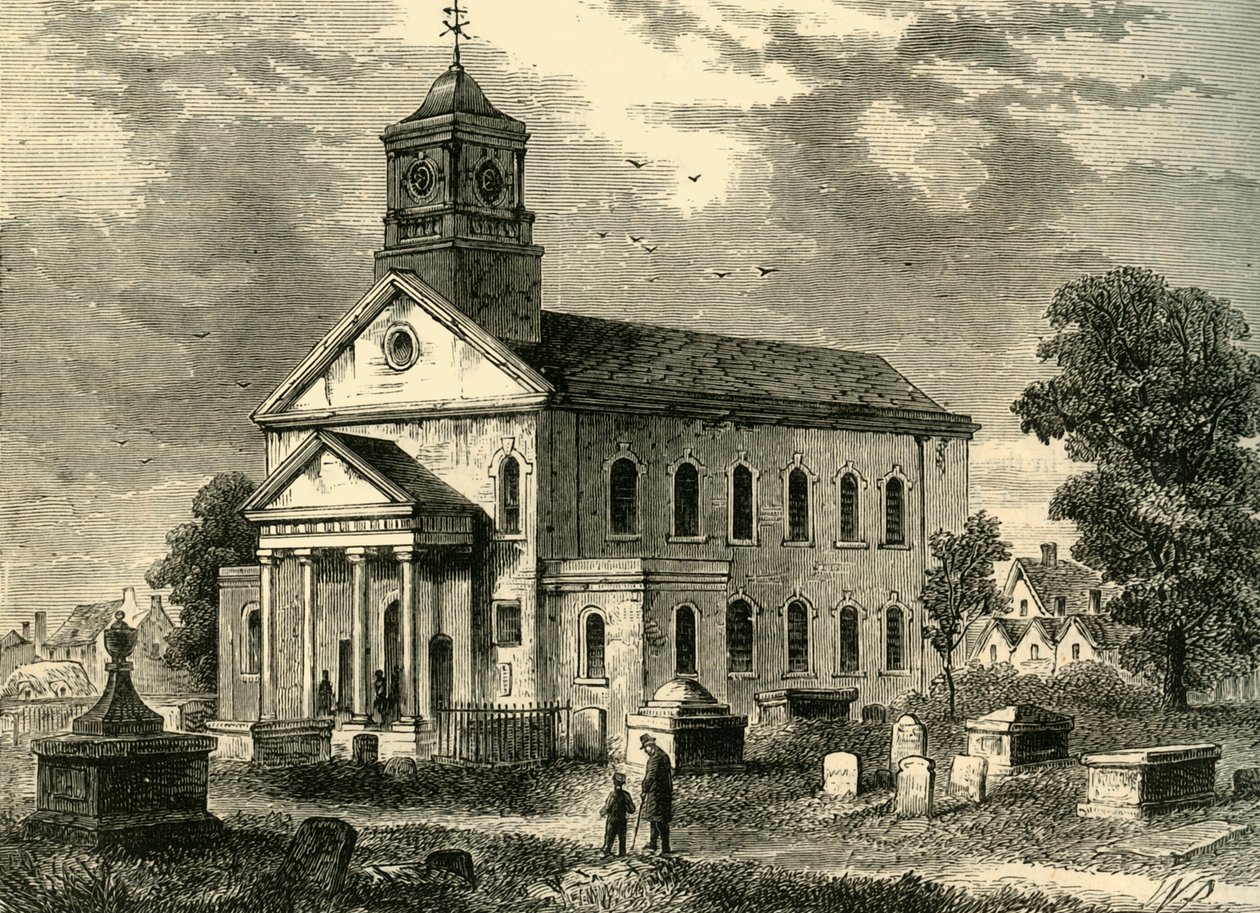 Igreja velha de Newington em 1866, c1878. de Unbekannt