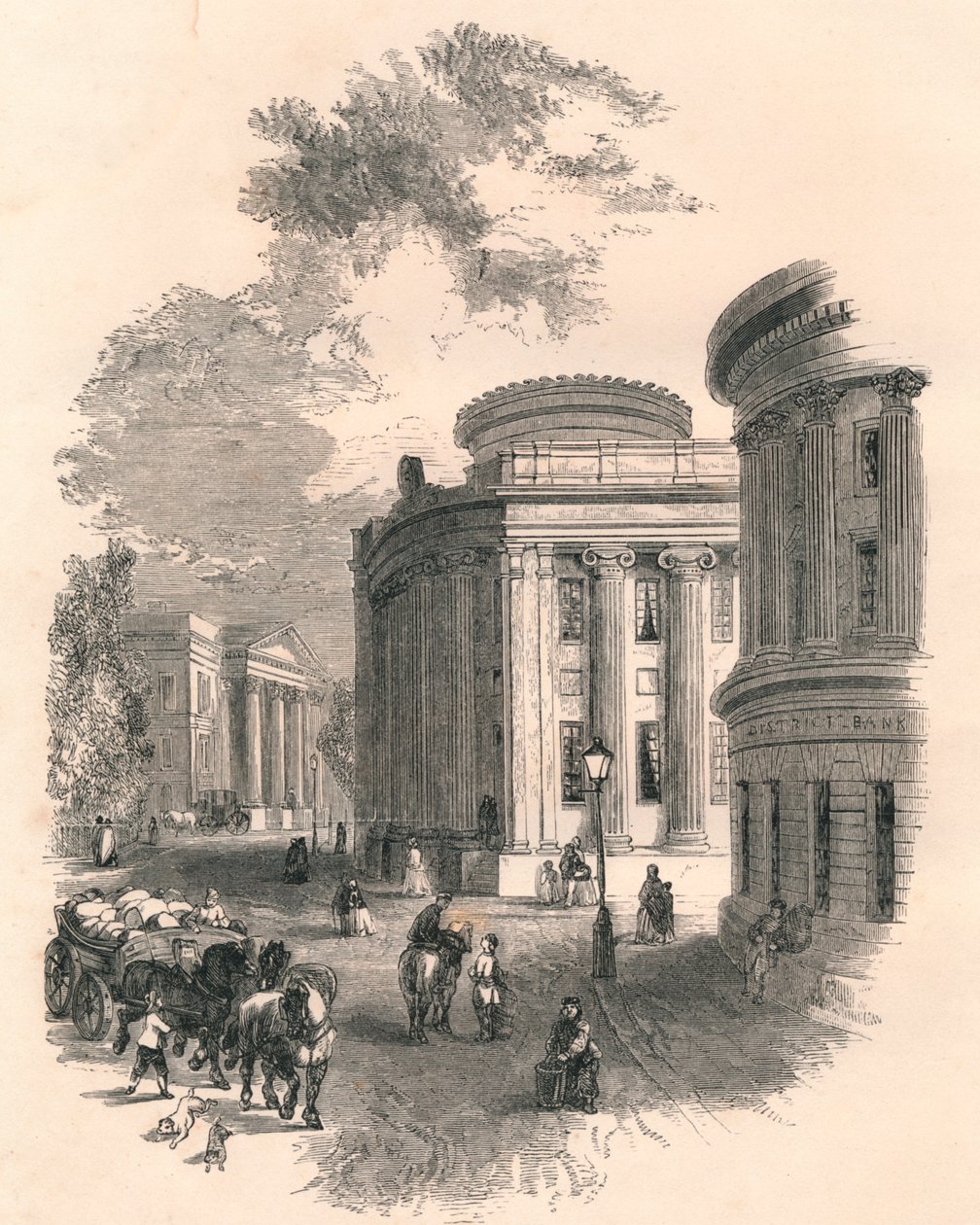 Antiga Câmara Municipal e edifícios comerciais, Leeds, século c19 de Unbekannt