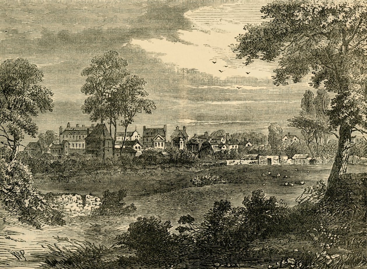Antiga visão de Kensington, por volta de 1750, c1876. de Unbekannt