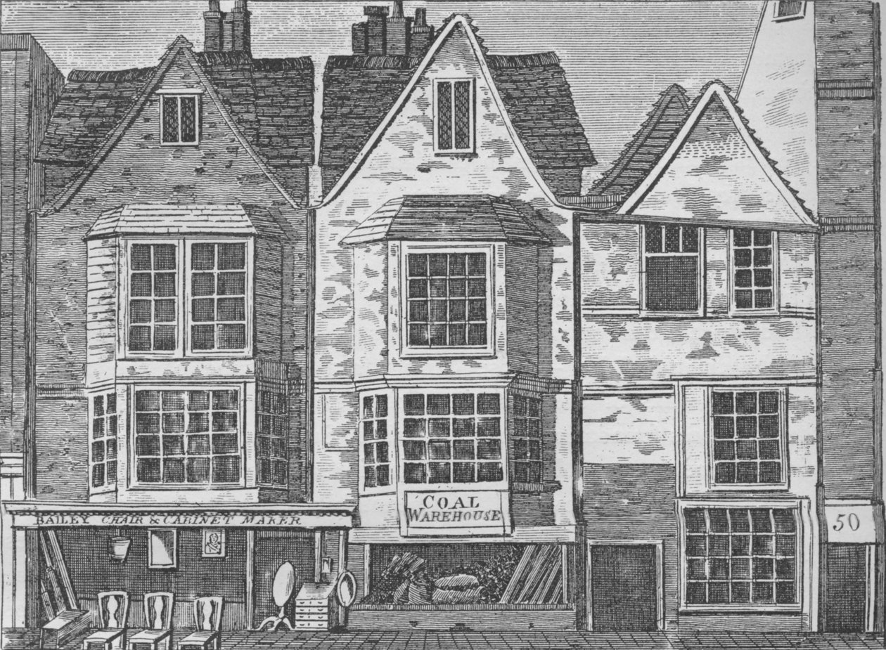 Casas antigas em St John Street, Clerkenwell, Londres, c1811 1911 de Unbekannt