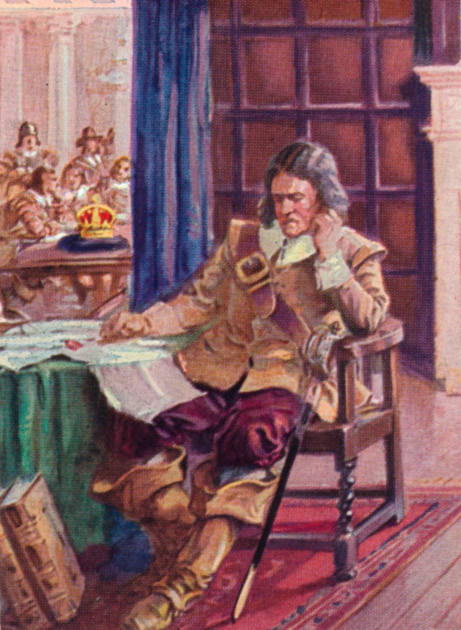 Oliver Cromwell 1599-1658 recusando a Coroa, 1937 de Unbekannt