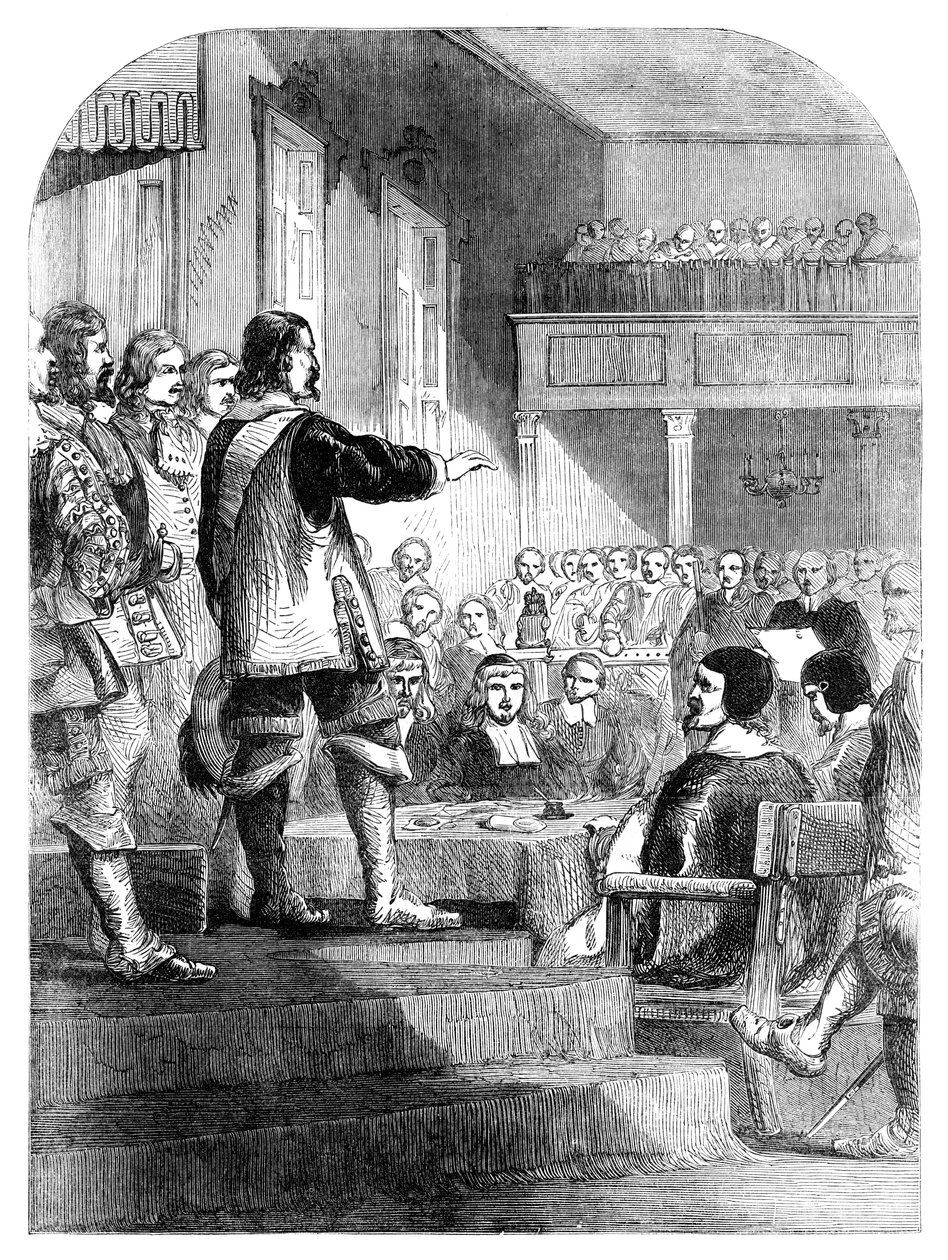 Oliver Cromwell 1599-1658 recusando-se a aceitar a coroa, c1902 de Unbekannt