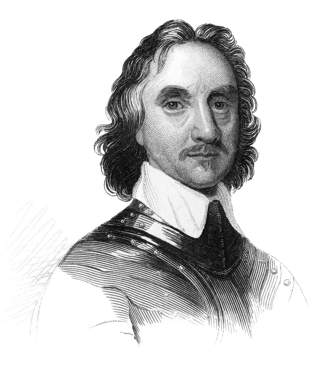 Oliver Cromwell, soldado e estadista inglês do século XVII, c1850 de Unbekannt