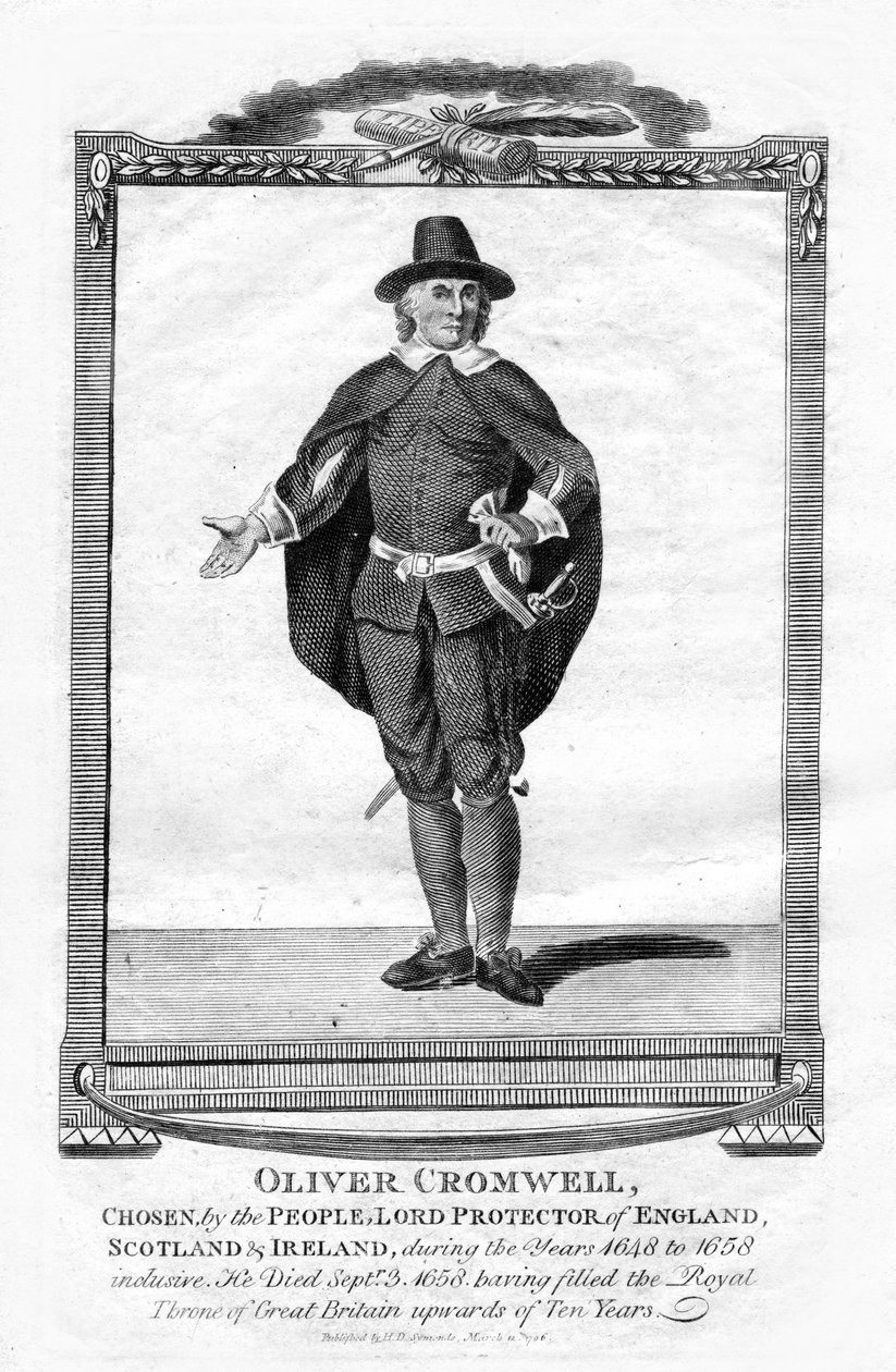 Oliver Cromwell, líder militar e político inglês, 1706 de Unbekannt