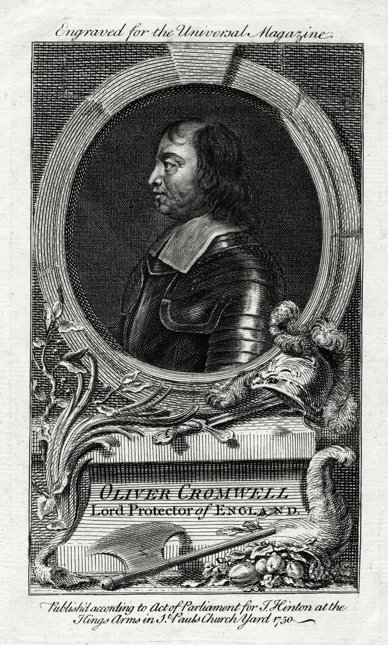 Oliver Cromwell, Lorde Protetor da Inglaterra, 1750 de Unbekannt