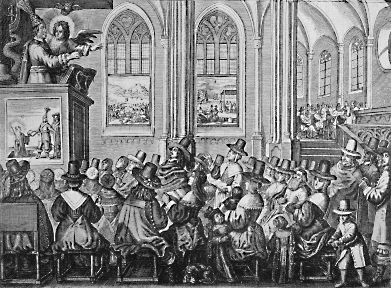 Pregação de Oliver Cromwell, c1650, 1903 de Unbekannt